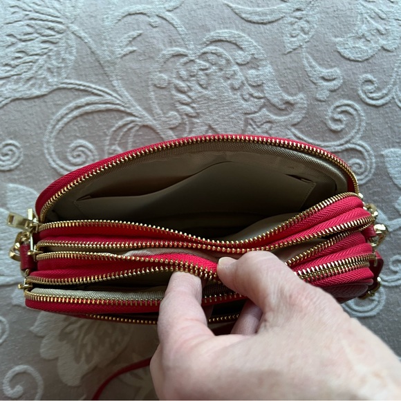 Red Leather Crossbody Bag - Picture 6 of 14